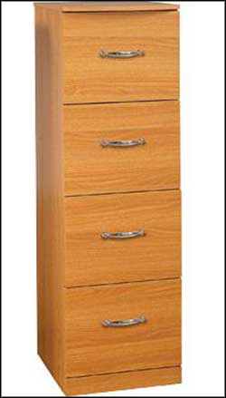 Wood 4 Drawer Vertical File Cabinets