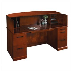 reception counter desk wood sorrento mayline shaped entice