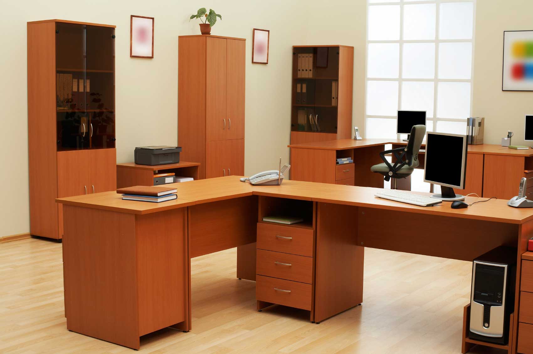 White+filing+cabinet+desk