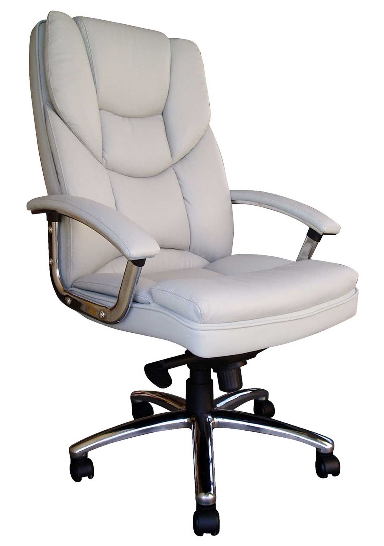 Skyline Luxury White Italian Leather Office Chair 