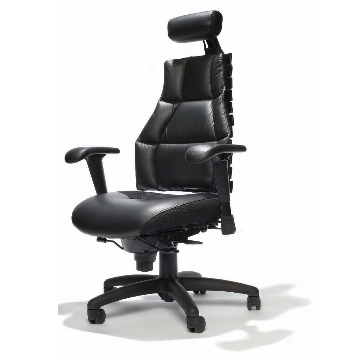 High Back Expensive Black Leather Office Chairs 