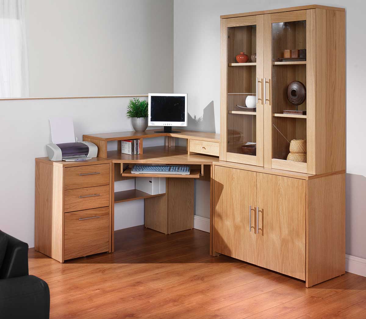 Office Corner Desks With Cubby Storages