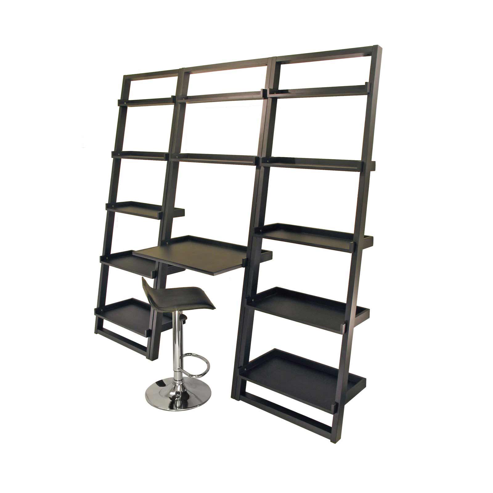 Leaning Bookcase Black