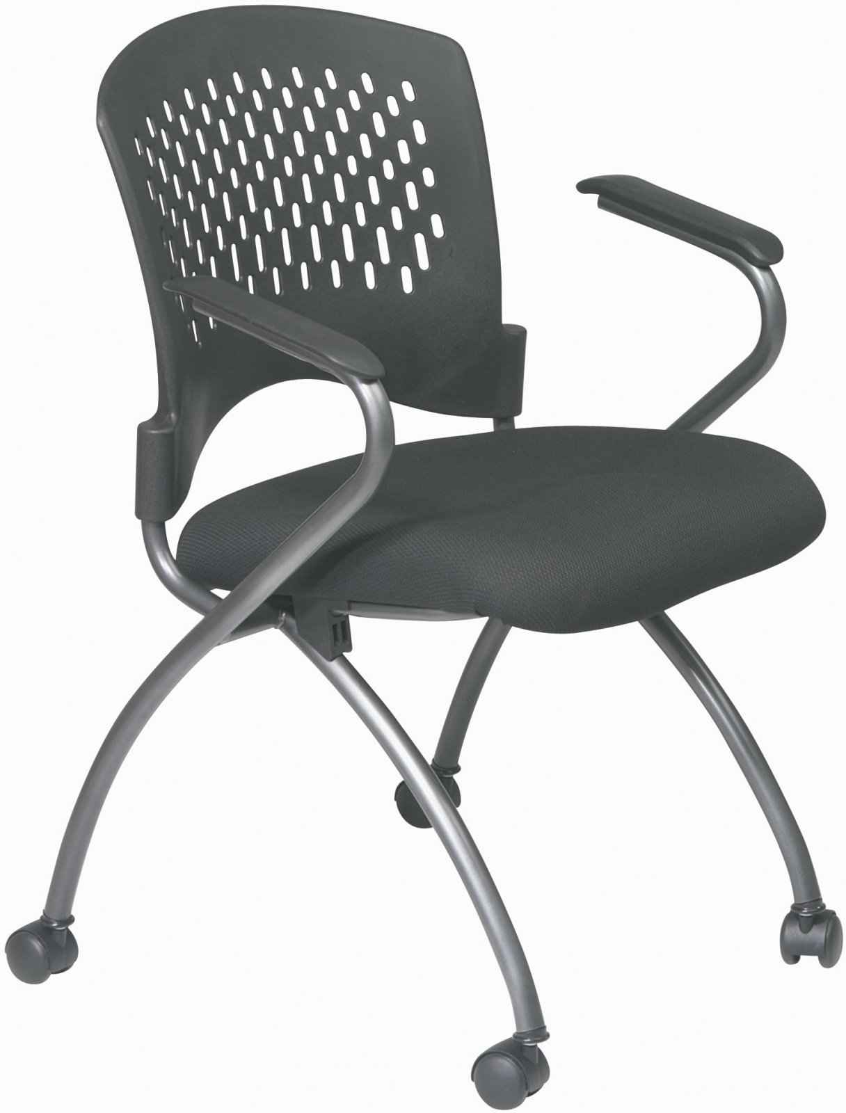 Office Star ProGrid Back Folding Chair With Arms 