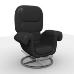 contemporary design plush black office chair