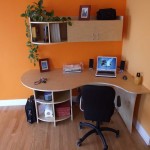 Baltic built in home office desk with wall storages