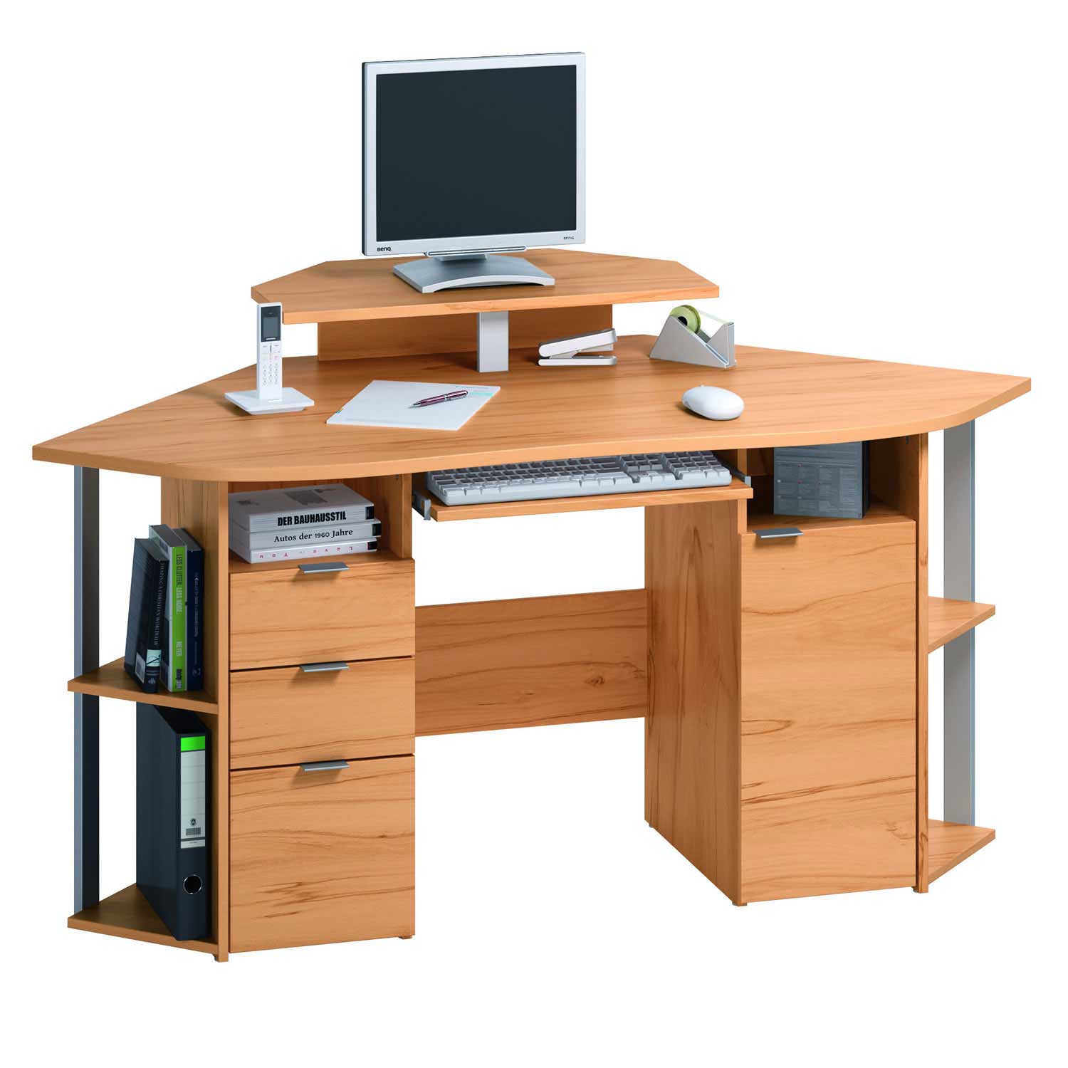 Contemporary Corner Desk to Maximize Space Usage