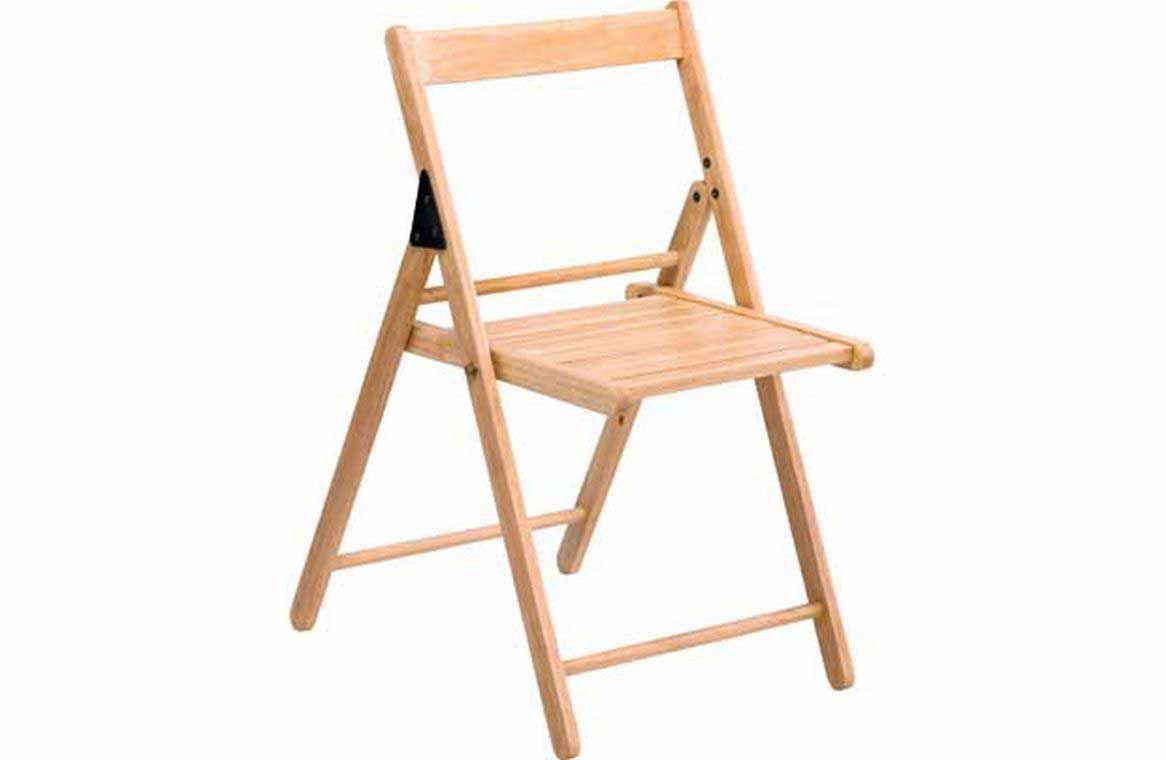 Amish Made Wooden Indoor Folding Chair | Amish Dining Room Chairs